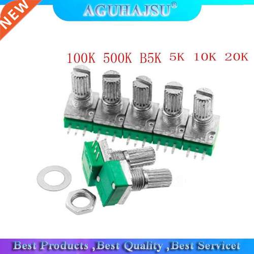 5pcs RK097N 5K 10K 20K 50K 100K 500K B5K with a switch audio