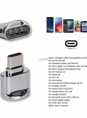 USB 3.1 Type C Micro SD TF Memory Card Reader OTG for Samsun