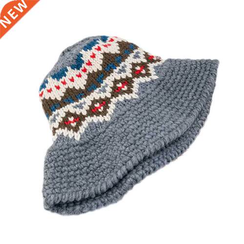 Women Fisherman Hat Autumn Winter Solid Color Wool Fisherman