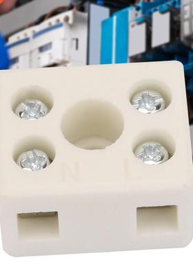 5Pcs Wire Connector 2 Position 5 Hole Ceramic Wiring Termina