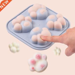 Ice Cube Maker Silicone Ice Mould Cat's Claw Ice Cube Tr