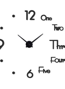 Wall Clock Metal Quartz Watch Clocks 3d  Home Decorato