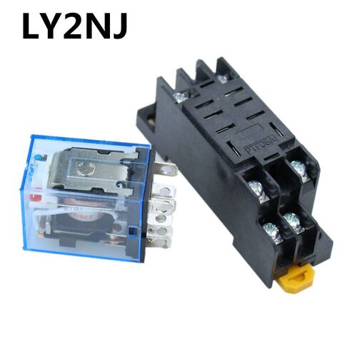 1 set Power Relay LY2NJ 220V AC Coil Miniature Relay DPDT 8