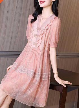 Dress female 2022 new summer women's clothing French v n