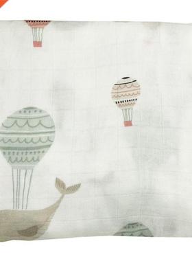 Whale Balloons 100% Baoo Fiber Muin blanket Swaddle Baby