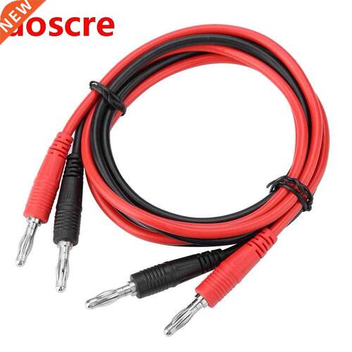 2Pcs Alligator Clips 4mm Banana Plug to Banana Plug Test Cab