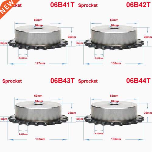 1Pcs 06B 41 Teeth To 56 Teeth Sprocket Wheel Chain Gear Indu