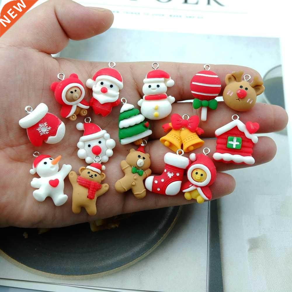 20Pcs Christmas Snowman Charms Bracelets Earrings Jewelry M