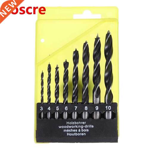 8pcs Twist Drill Bits Set Carbon Steel Working Auger Drill W