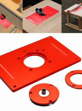 4Pcs/Set 200x00x10mm Aluminum Router Table Insert Plate Wit