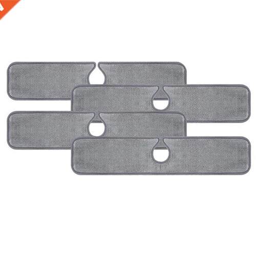 4 Pcs Kitchen Sink Splash Mat Microfiber Faucet Splash Catch