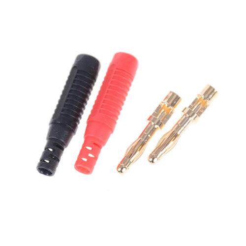 4Pcs(2 red and 2 black) 3.5 Audio Plug Adaptor  Solderin