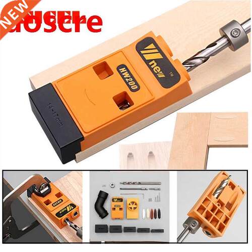 Pocket Hole Jig Kit System w/ Screwdriver and Step Drill Bit