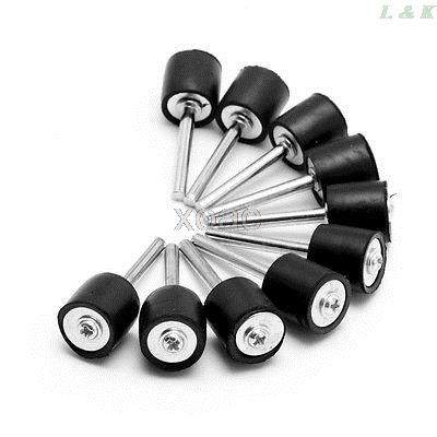 10Pcs Drum Rubber Mandrels 1/8 Shank Fit Sanding Sleeve for