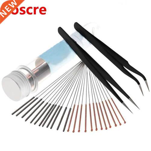 3D Printer Nozzle Cleaning Tool Kit-0.4mm 0.35mm Needle Twee