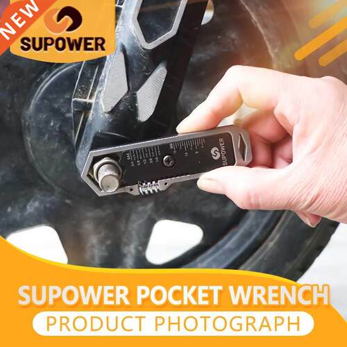 Supower Pocket Wrench Adjustable Tool Portable Car Metal Ad