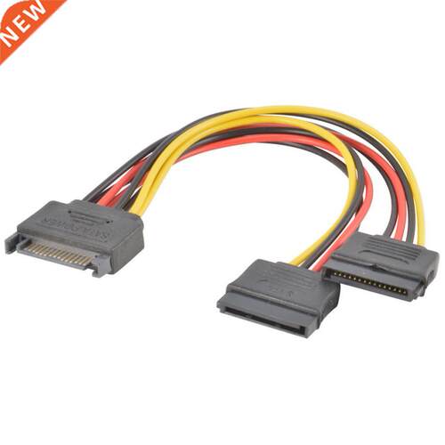 SATA Power 15 pin Y Splitter Cable Adapter Male to Female f