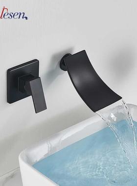 Senlesen Basin Faucet Black Bathroom Mixer Tap Deck Mounted