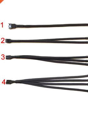 PWM Fan Splitter 4pin Adapter Cable 1 to 1 2 3 4 Computer CP