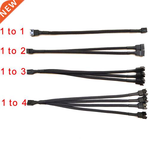 PWM Fan Splitter 4pin Adapter Cable 1 to 1 2 3 4 Computer CP