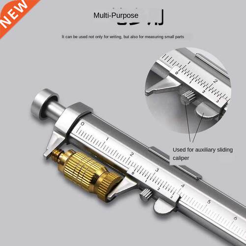 2 in 1 Caliper Ball Pen Sliding Gauge Ball Pointpen Silver C
