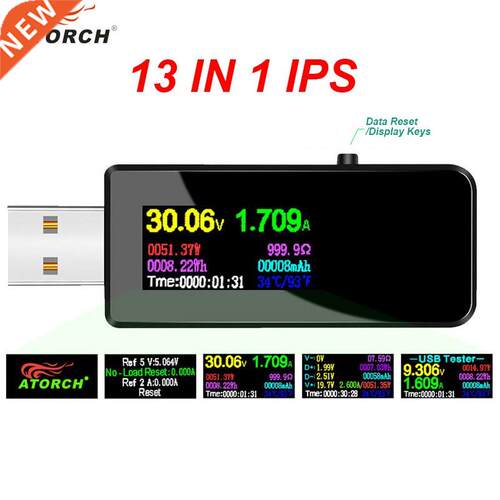 12/1 in 1 usb tester dc power meter digital voltmeter volti