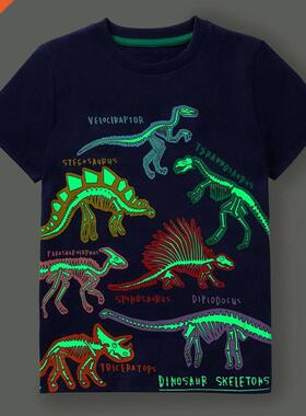 SAILEROAD 2-7 Years Cartoon Dinosaurs Short Sves Spring S