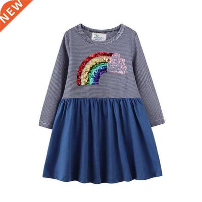 Jumping Meters New Arrival Princess Rainbow Girls Party Dres