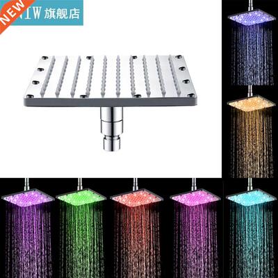 Recableght Shower Head Lights 3-Color Change Rainfall Square