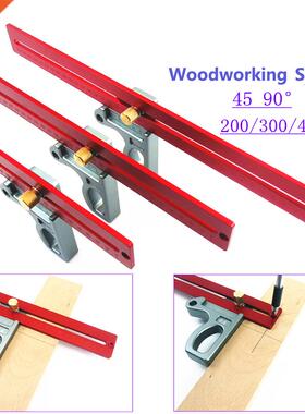 200/300/400mm Woodworking Angle Ruler 45/90 Degree Ruler Scr