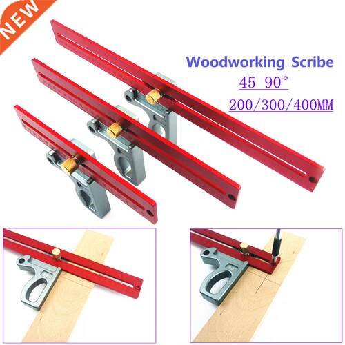 200/300/400mm Woodworking Angle Ruler 45/90 Degree Ruler Scr