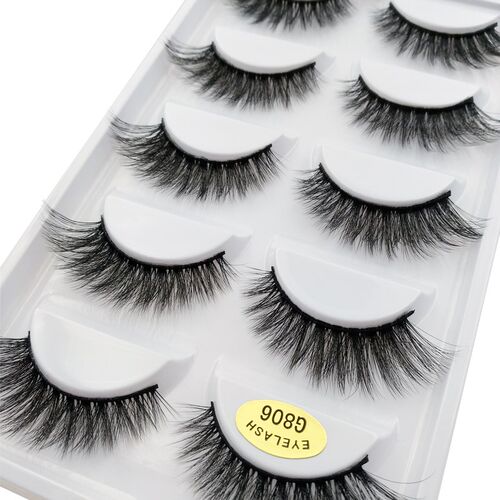 5 pairs  Real Fake Mink Eyelashes 3D Natural False Eyela