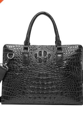 2021 Brand Men's Crocodile Pattern Briefcases Designer A