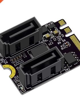 Riser Card M.2 (A+E Key) to 2-Port SATA3.0 Expansion Card Ke