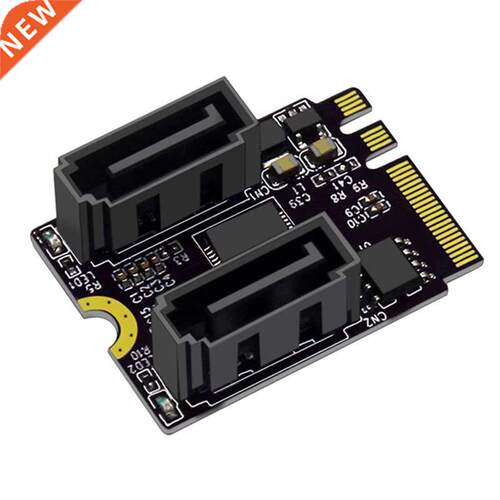 Riser Card M.2 (A+E Key) to 2-Port SATA3.0 Expansion Card Ke