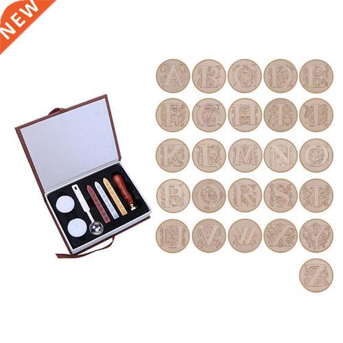 26 English Alphabets Metal Sealing Wax Stamps Set Dia 25mm S