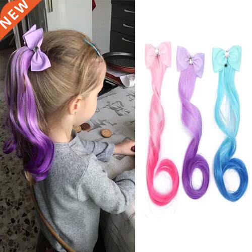 Cute Children Gradient Bow Hair Clips Headdress Ponytail Hai