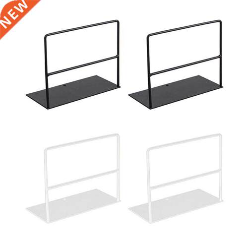 1 Pair Wrought Iron Bookends Book Support Simple Desktop Off