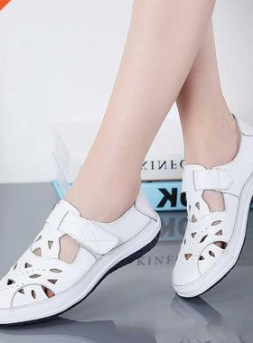 Women's Sandals Summer Genune Leather Handmade Lades Sho