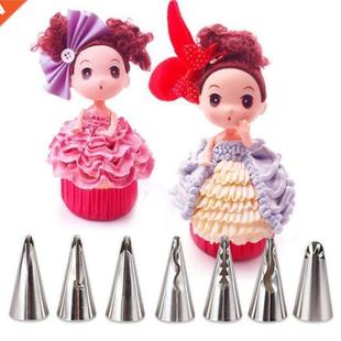 7pcs/set Wedding Russian Nozzles Pastry Puff Skirt Icing Pip
