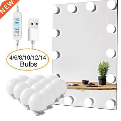 14 Detachable Bulbs LED Professional Makeup Mirror Light USB