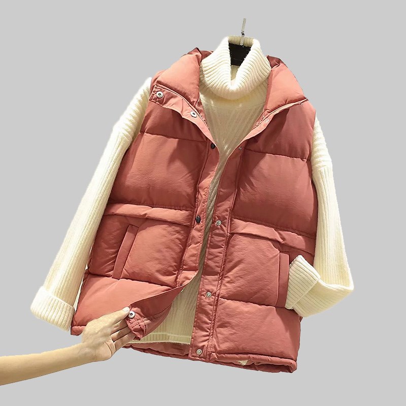 2021 Women Sleeveless Vest Winter Warm Plus Size 2XL Down Co