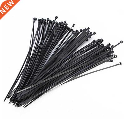 Black 100mm Network Nylon Plastc Cable Wre Zp Te Cord St