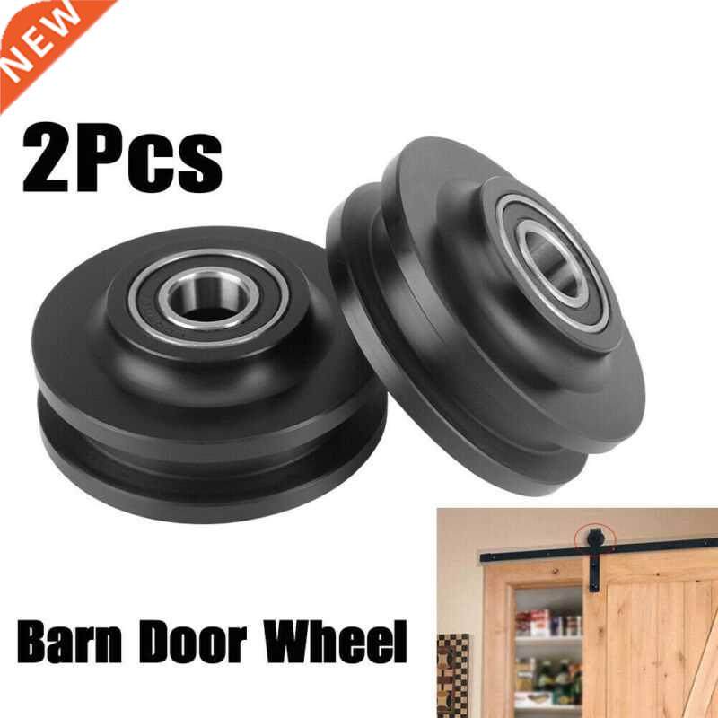 2pcs Grinding Spraying Barn Door Wheel Closet Hardware Kit R