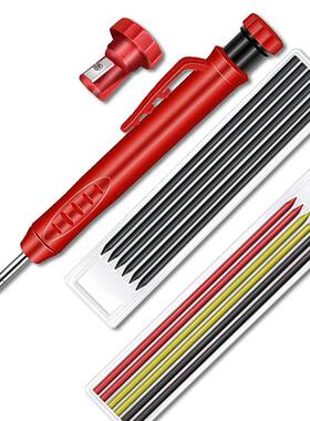 Sold Carpenter Pencl Set wth Refll Leads Bult-n Sharpe