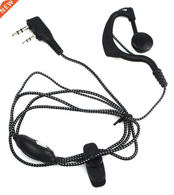 Ear Hanger Earphone 2 Pin w Mic for Kenwood Two Way Radio