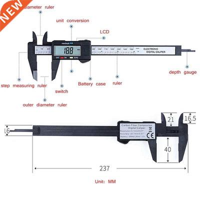 Digital Caliper Electronic Carbon Fibre Vernier Calipers 150