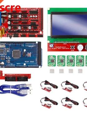 D Printer 12864 LCD Display+MEGA2560 Main Control+Ramps1.4