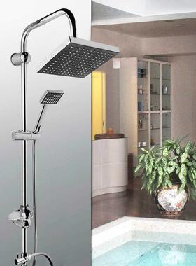 Chrome Shower Stall Faucet Set Rainfall Rain Mixer Towel Swi