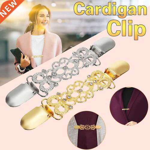 Vintage Cardigan Blouse Clip Shawl Brooch Electroplated Allo